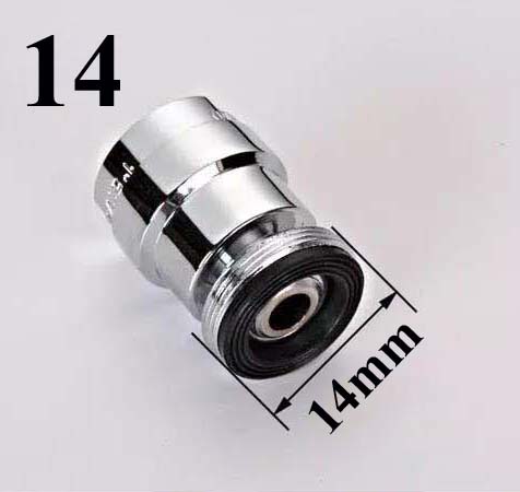brass faucet adapter 12/14/16/18/20/22/24mm 360 degree swivel aerator female or male thread: 14mm male