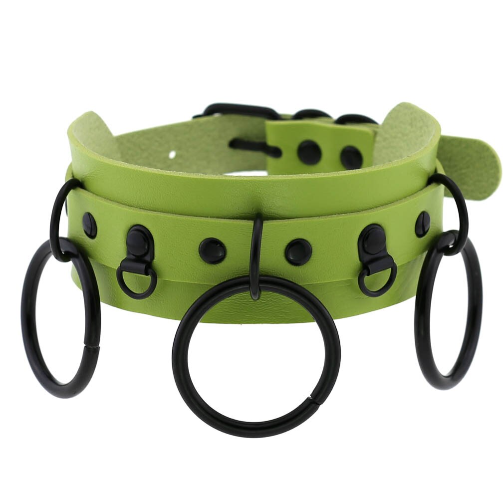 Halloween Cosplay Gothic Grün Halsband Kragen Halsketten Für Frauen Emo Punk Balck Spitze Geometrie Anhänger Halskette Y2K Schmuck: P046 Grün