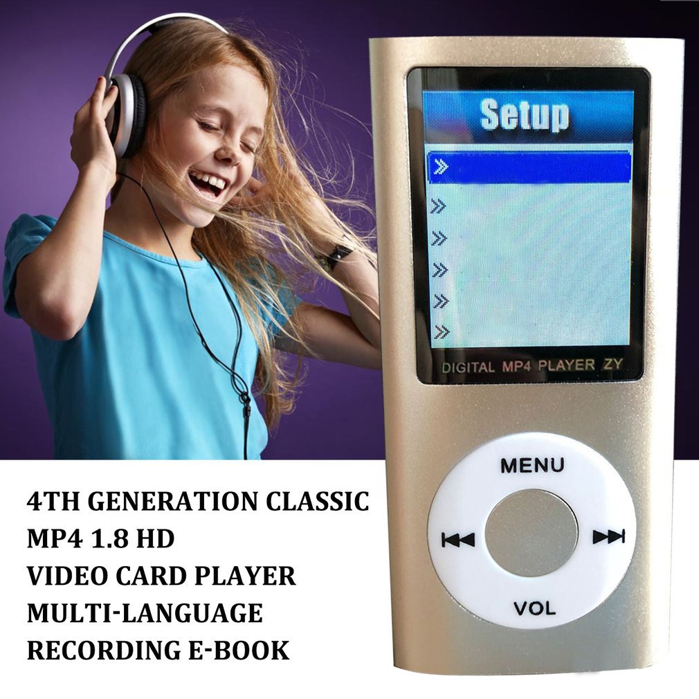 1.8 inch color screen mp3 player Play music with fm radio video player E-book player