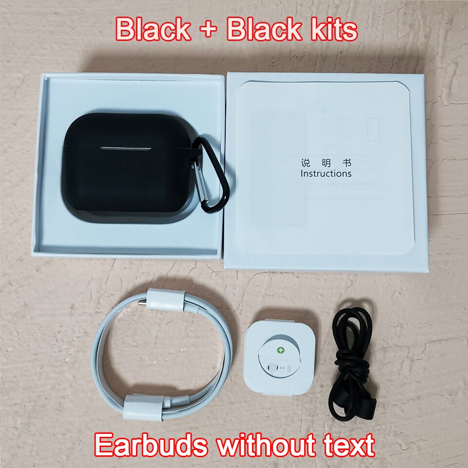 I990000 Plus TWS Wirelesss Bluetooth Kopfhörer 1:1 ANC Noise cancelling & Transparenz Ohrhörer Super Bass PK i9000 i900000 MAX: Black black case