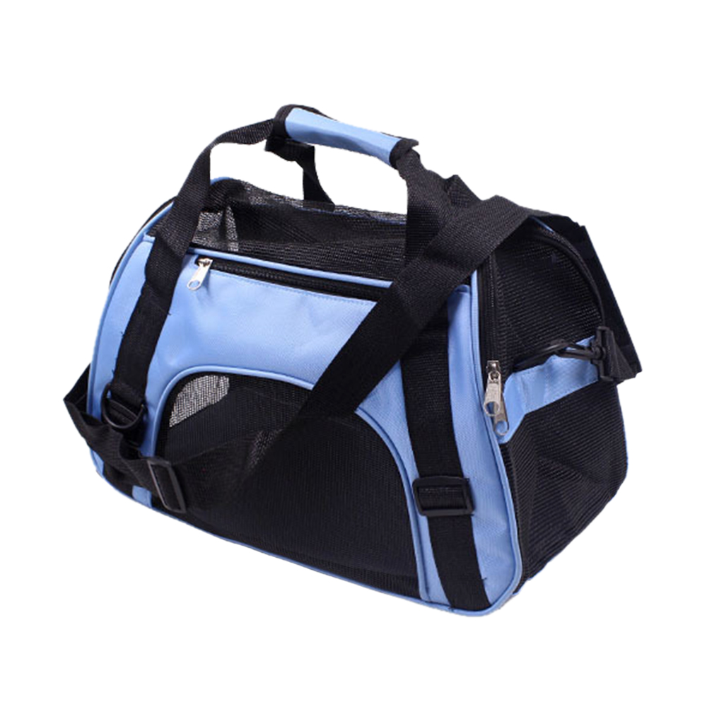 Nylon Huisdieren Ademend Mesh Reistas Draagbare Kat Puppy Uitgaande Handtas Kooi Rugzak Carrier Hond Teddy Benodigdheden: Blue / M