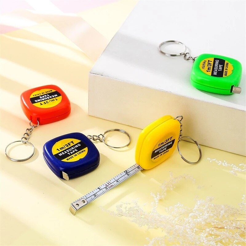 Règle télescopique Simple de 1m/3 pieds, Mini-mètre à ruban, dessin Portable avec porte-clés, règle numérique à 3 couleurs, outils de mesure de la percussion