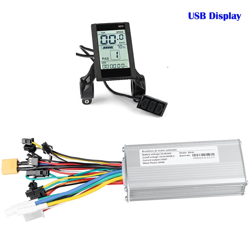 250W 350W 24V 36V 48V Elektrische Fiets Display Ebike LCD Bike Bedieningspaneel Waterdichte USB elektrische Fietsen Display Controller