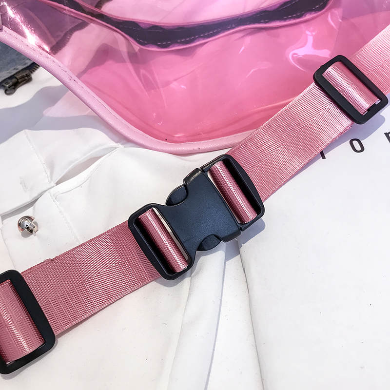 LADSOUL Nuove Donne di Modo della Cinghia del Sacchetto di 2019 di Alta Qualità IN PVC Trasparente Con Cerniera Femminile Ladie Ragazze Vita Banana Borse Cintura Donna