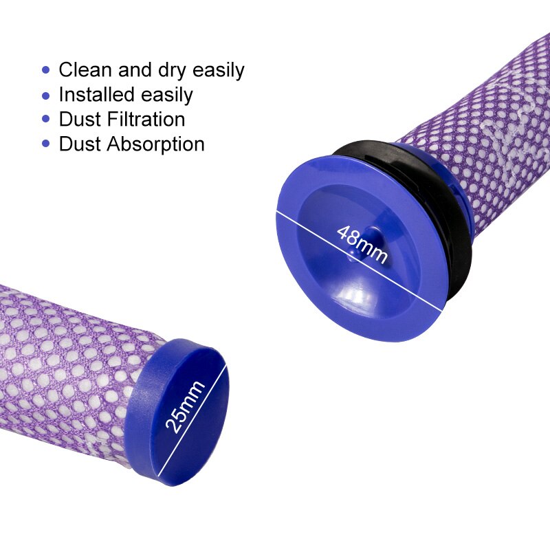 Dyson Vacuum Cleaner Replacement Parts Washable Dust Filter Dyson DC58 DC59 DC61 DC62 V6 V7 V8 Series Vacuum Cleaner Parts