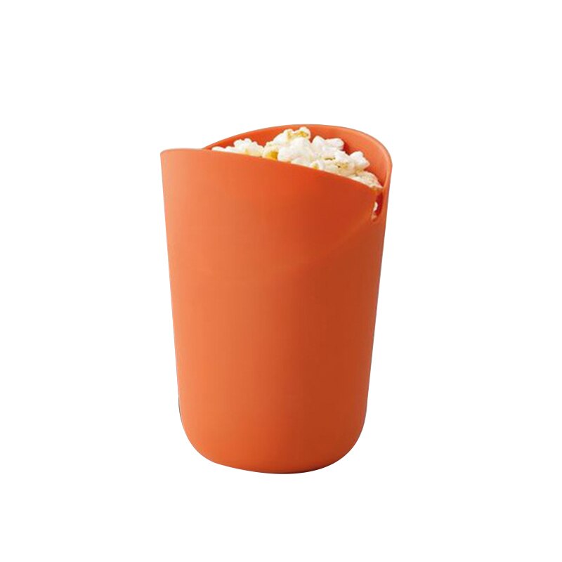 Foldable Silicone Popcorn Bucket Popcorn Bowl Food Grade Round Snack Storage Popcorn Bucket Microwave Available: 2