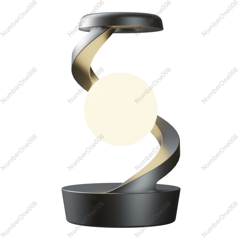 Rotating Suspension Desk Light RGB Ambient Light Mobile Phone Wireless Charging Night Light