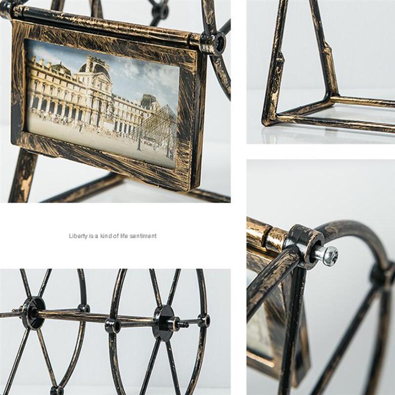 Reuzenrad Fotolijst Europese Stijl Fotolijst Roterende Windmolen Fotolijst Desktop Ornament (4-Inch Fotolijst)