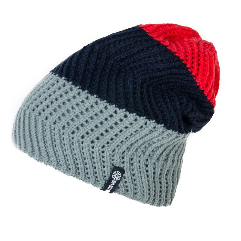 Sn. su. sk chapéu quente de malha para outono inverno, esqui, snowboard, gorro tricô mais alto, gorro: Cinza