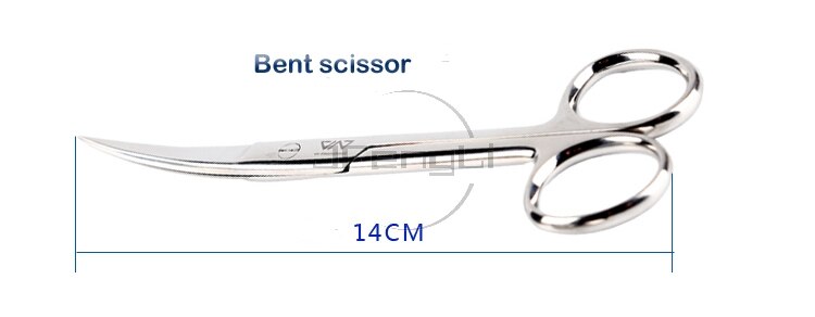 JFENGLI ADA style VIV Bend Straight Spring Scissor Stainless steel Scissor For plant tanks aquarium