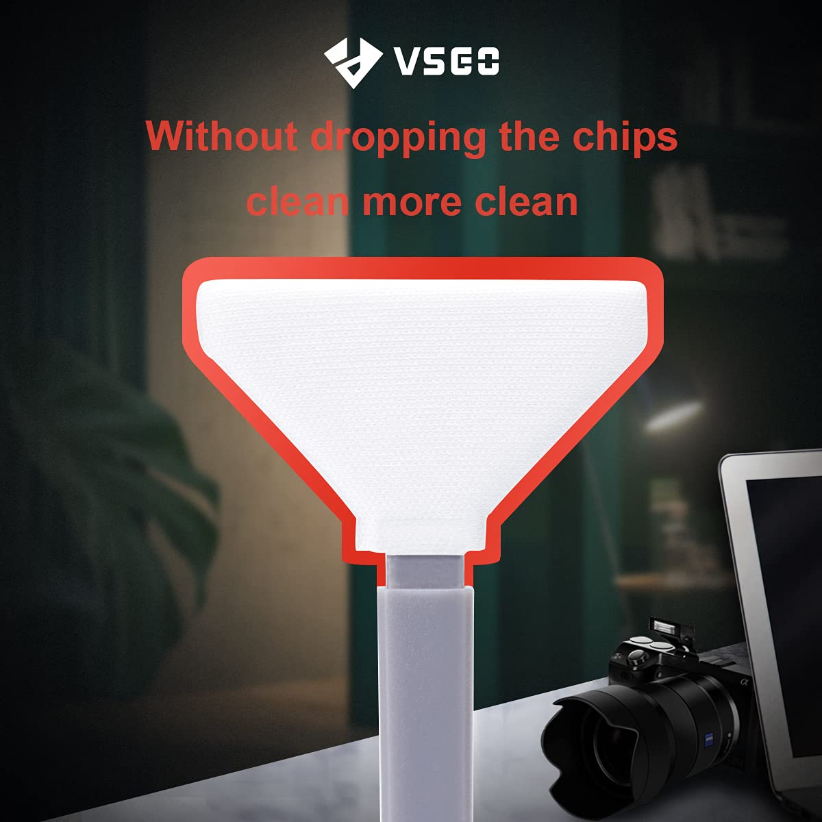 VSGO Medium Format Camera Sensor Cleaning Kit CCD Swab with Liquid Cleaner for Large Format DSLR