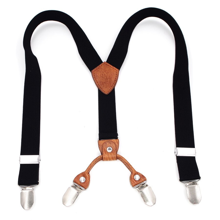 Kids Suspenders 4 Clips Leather Braces Kids Suspensorio Elastic Adjustable Tirantes Bretelles 2.5*75cm