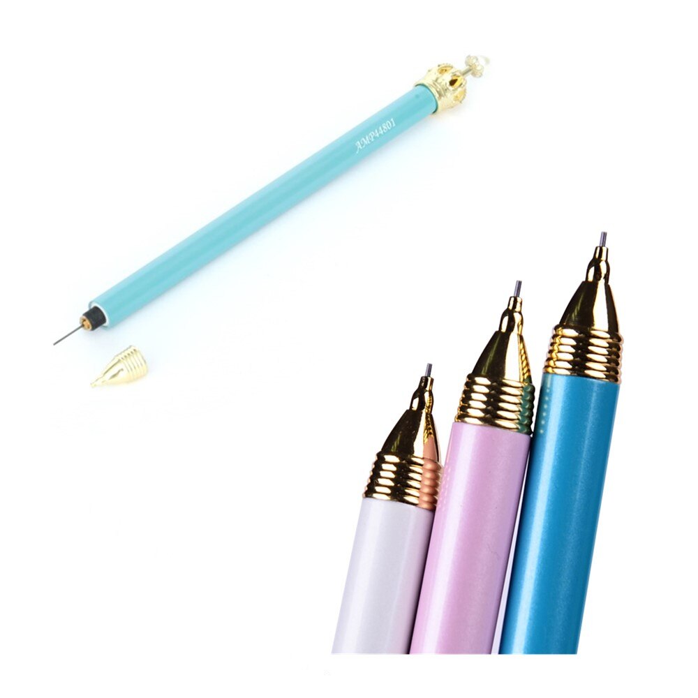 1 pcs Metallic Mechanical Pencil 0.5 Lead Korean Stationery Cute Automatic Pen School Supplies
