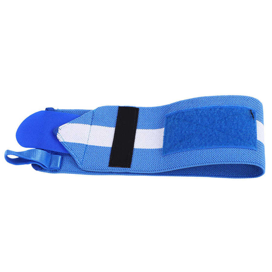 Adjustable Elastic Wrist Wraps Bandages Weightlifting Wristband Breathable Gym*: Blue clip white