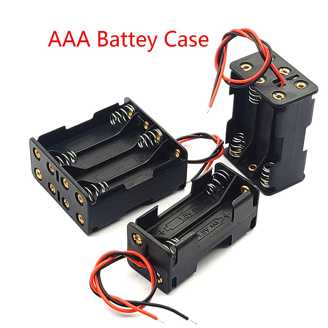 AAA Battery Holder Case Box Double-sided 4AAA 6AAA 8AAA Slots DIY Battery Case 6V/9V/12V