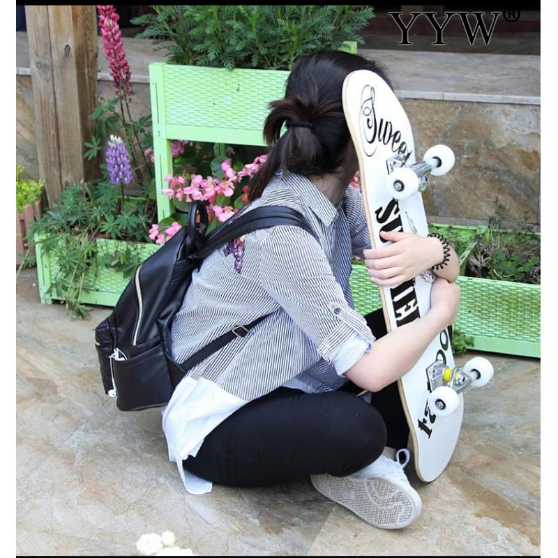 80x20cm Double Kicktail ABEC-7 99A PU Cruiser Rocker Maple 4 Wheel Teenager Adult Sidewalk Skating Street Skate Board Skateboard