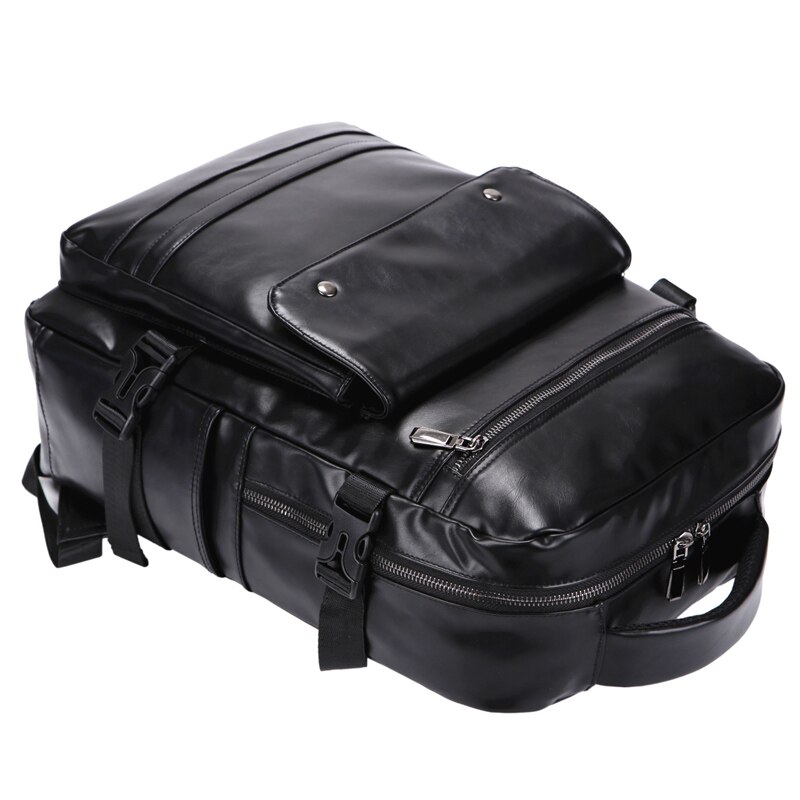 Men Backpacks Leather Male Korean Student Backpack Boy Business Laptop School Computer Bag