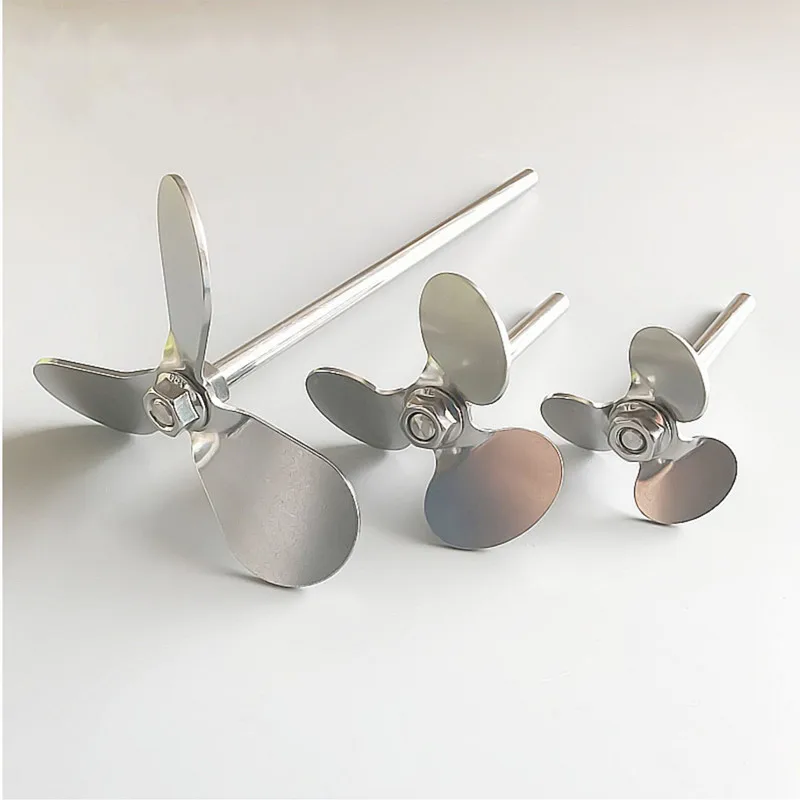 1 Stuks Lab Roestvrijstalen Drie-Blad Peddel Roerder Drie Mes, Roeren Dispersie Staaf Met Moer, Blad En Staaf Kiezen Separetly