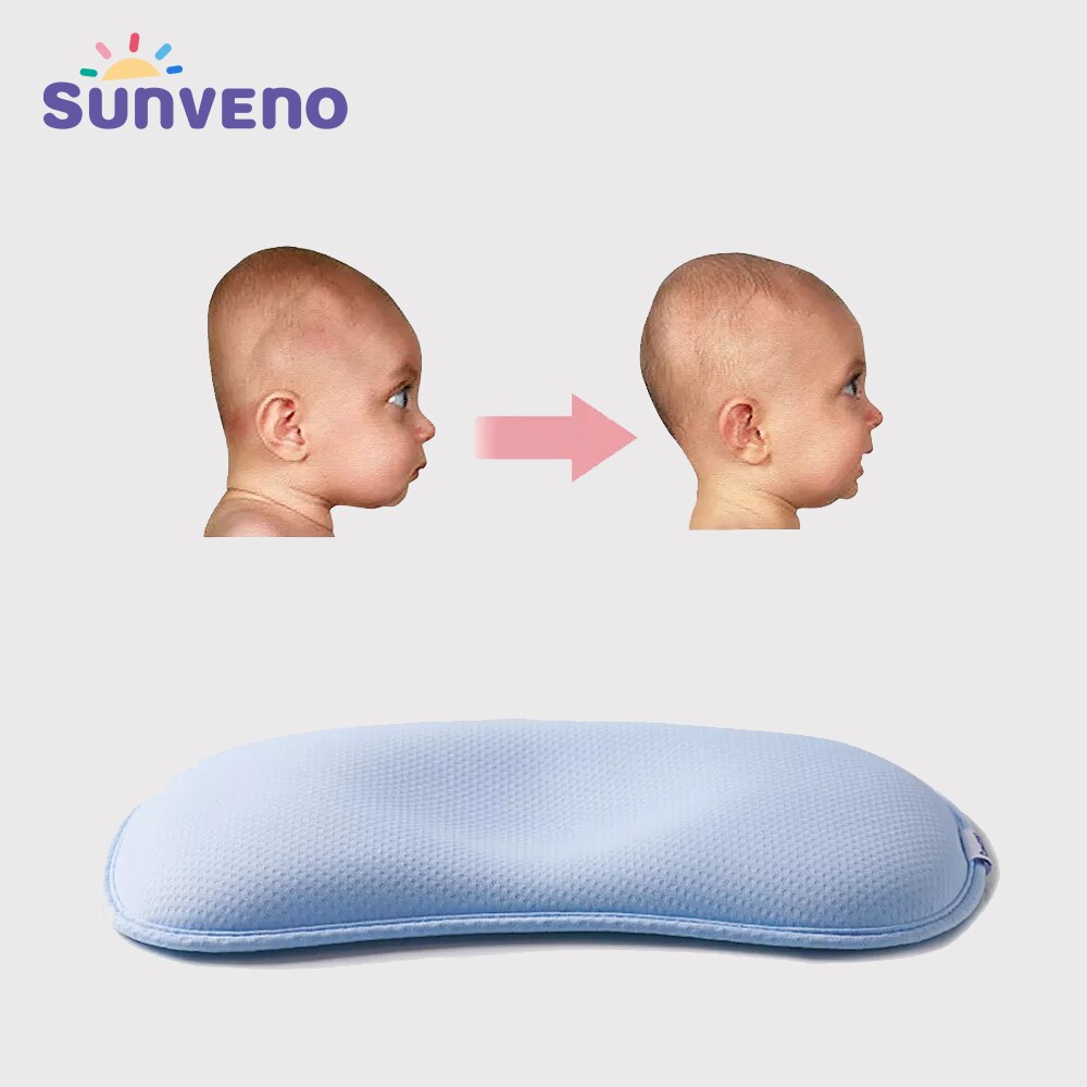 Sunveno Pasgeboren Baby Kussen Baby Head Vormgeven Voorkomen Platte Kop Voor Pasgeboren Baby Veiligheid Maïs Fiber Baby Beddengoed Set