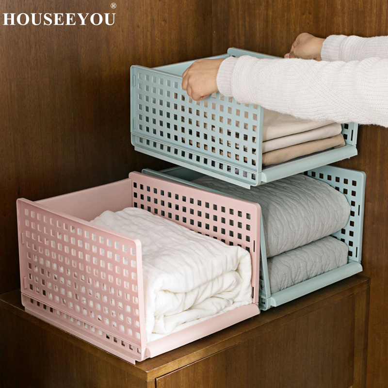 Plastic Drawers Closet Divider Storage Box Bin Cabinet Wardrobe Clothes Basket Organizer Case Container