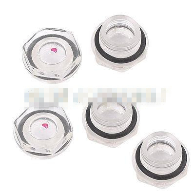 5 stk 1/2 "21mm 3/4" 26mm luftkompressor sort gummipakning klar plast olieskueglas  m16/20/24/27/30/36/42/48*1.5mm
