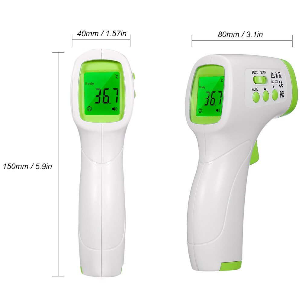 Non Contact Forehead Thermometer Infrared Thermometer Body Temperature Fever Digital Measure Tool for Baby Adult