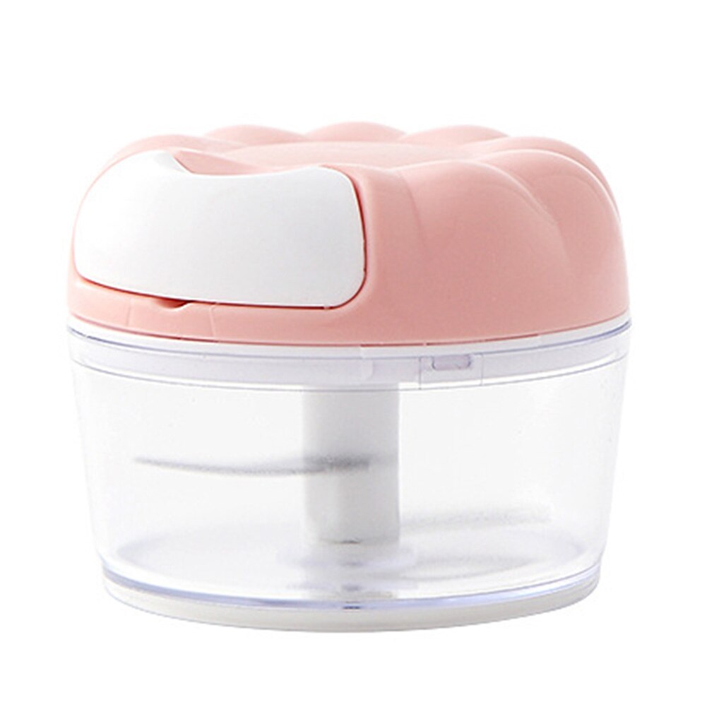 chopper blender håndverktøy skiver matprosessor multifunksjonell mini manuell trekk vegetabilsk kjøkken rustfritt stål hvitløk rasp: Rosa
