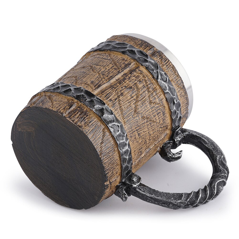 Retro horn kranium harpiks øl krus rustfrit stål 3d øl krus spil tankard kaffe kop vin glas krus drikke krus vin kop