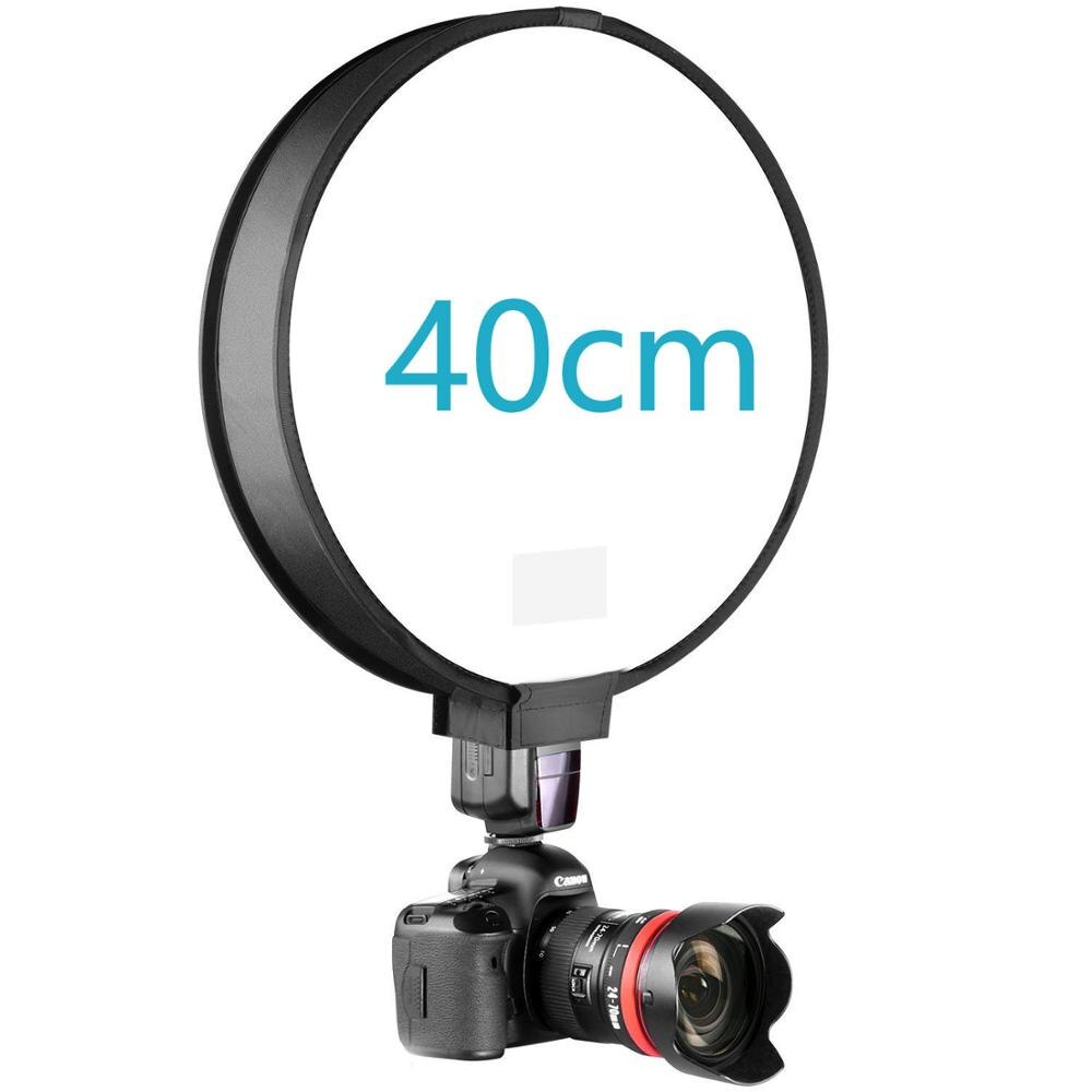 30Cm/40Cm Ronde Universele Portable Speedlight Softbox Flash Diffuser Op-Top Soft Box Voor Camera: 40CM