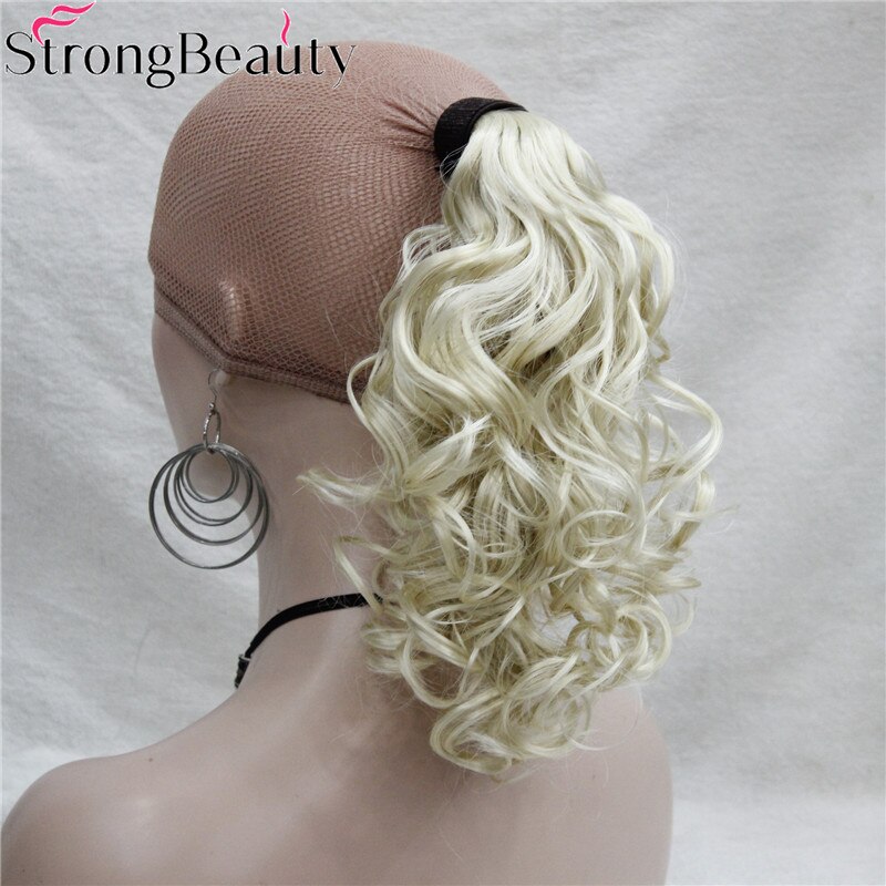 Coleta de pelo rizado, extensión de cabello medio largo sintético de belleza fuerte: 613
