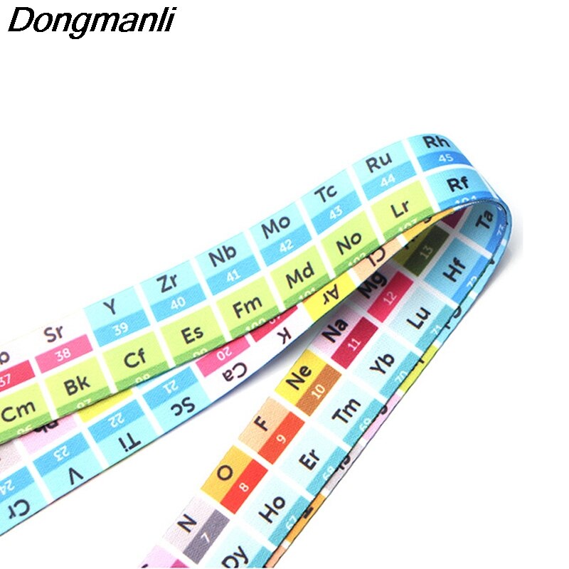 PC199 The Periodic Table Lanyard Badge ID Lanyards/ Mobile Phone Rope/ Key Lanyard Neck Straps Keychain