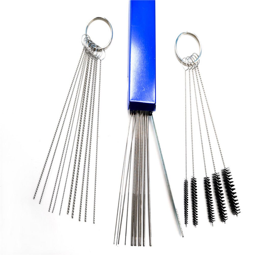 2.0MM5.0MM Carburetor Cleaning Brush Stainless Steel 18pcs/Set Jet