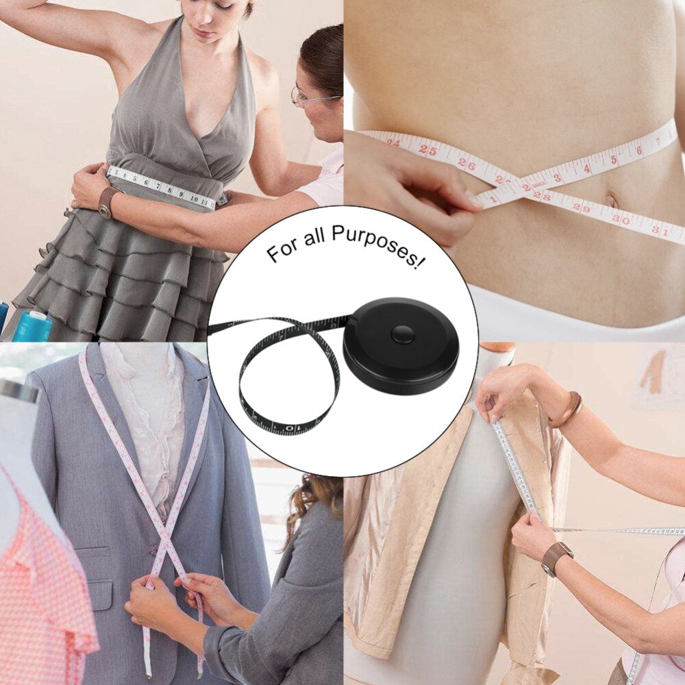 Retractable Measuring Tape for Cloth Body Measuring Tape and the Dual Sided Tape Measure for Sewing Tailor Fabric Measuring Tape