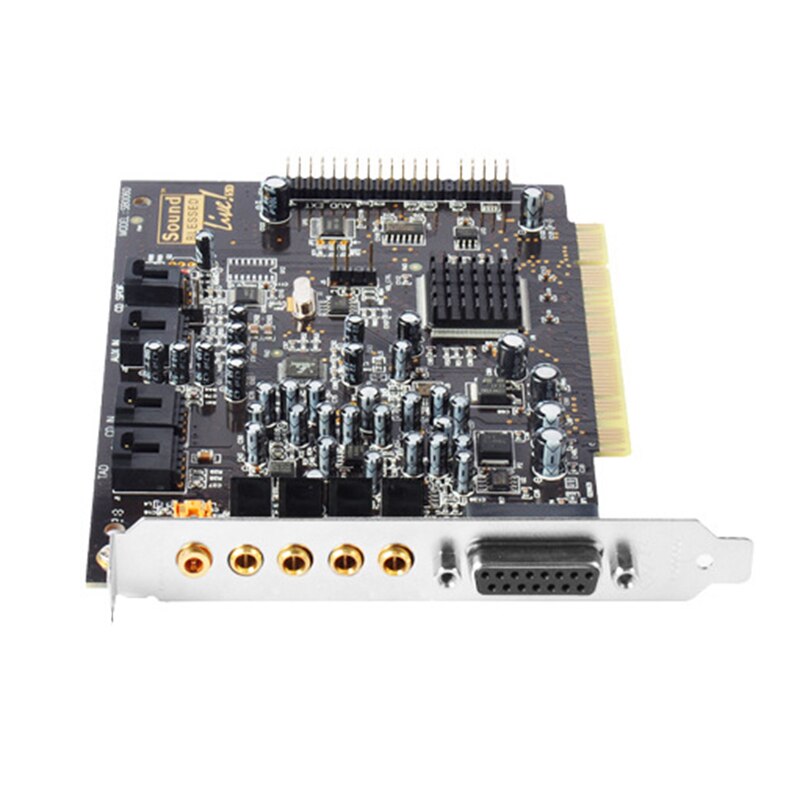 5.1K Song Card SB0060 Gold-Plated Version Sound Card,Desktop Computer PCI Built-in 5.1K Song Sound Card