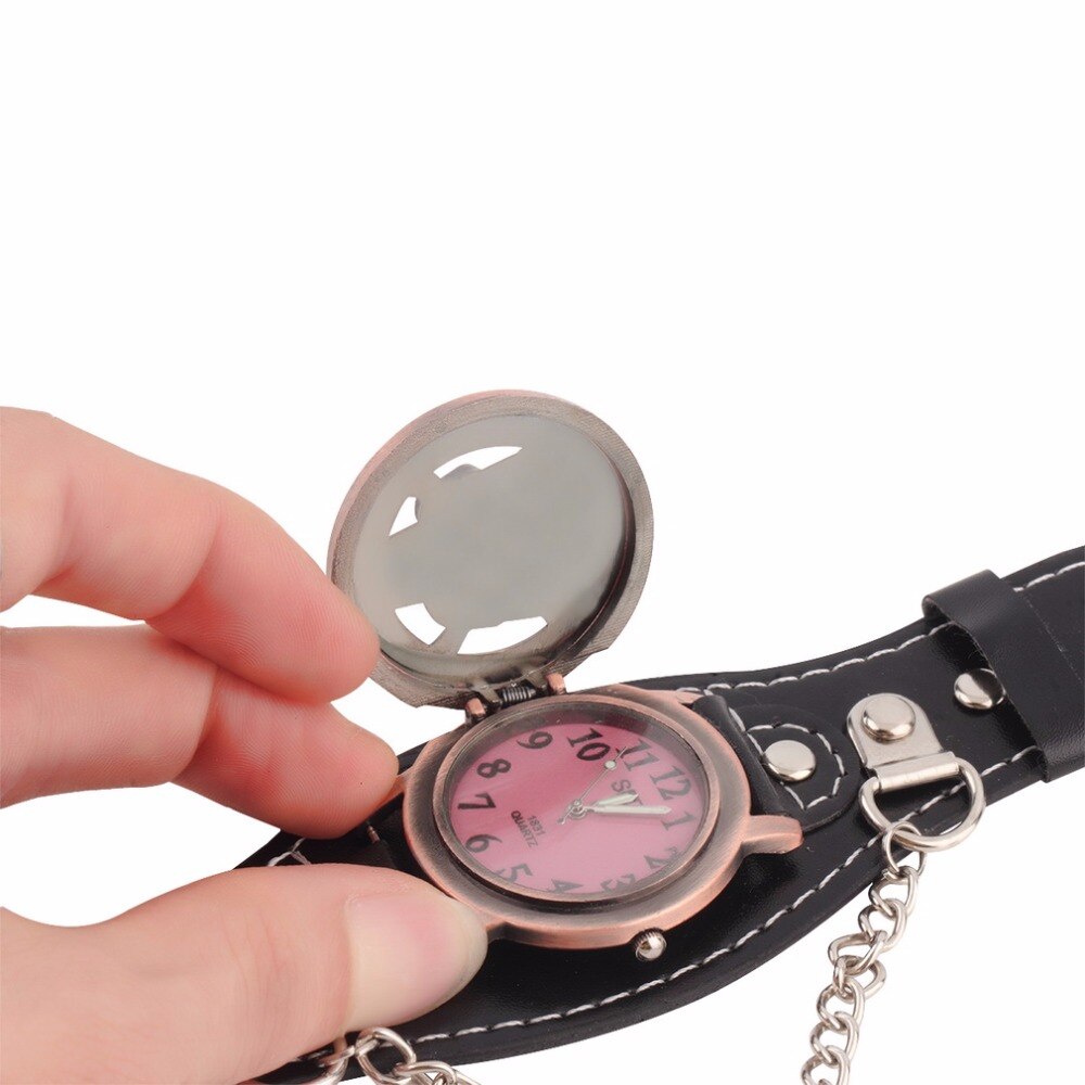 Schedel Cover Quartz Horloge Voor Mannen Vrouwen Pu Lederen Horloges Armband Horloge Heren Biker Metalen Horloges Voor Cool