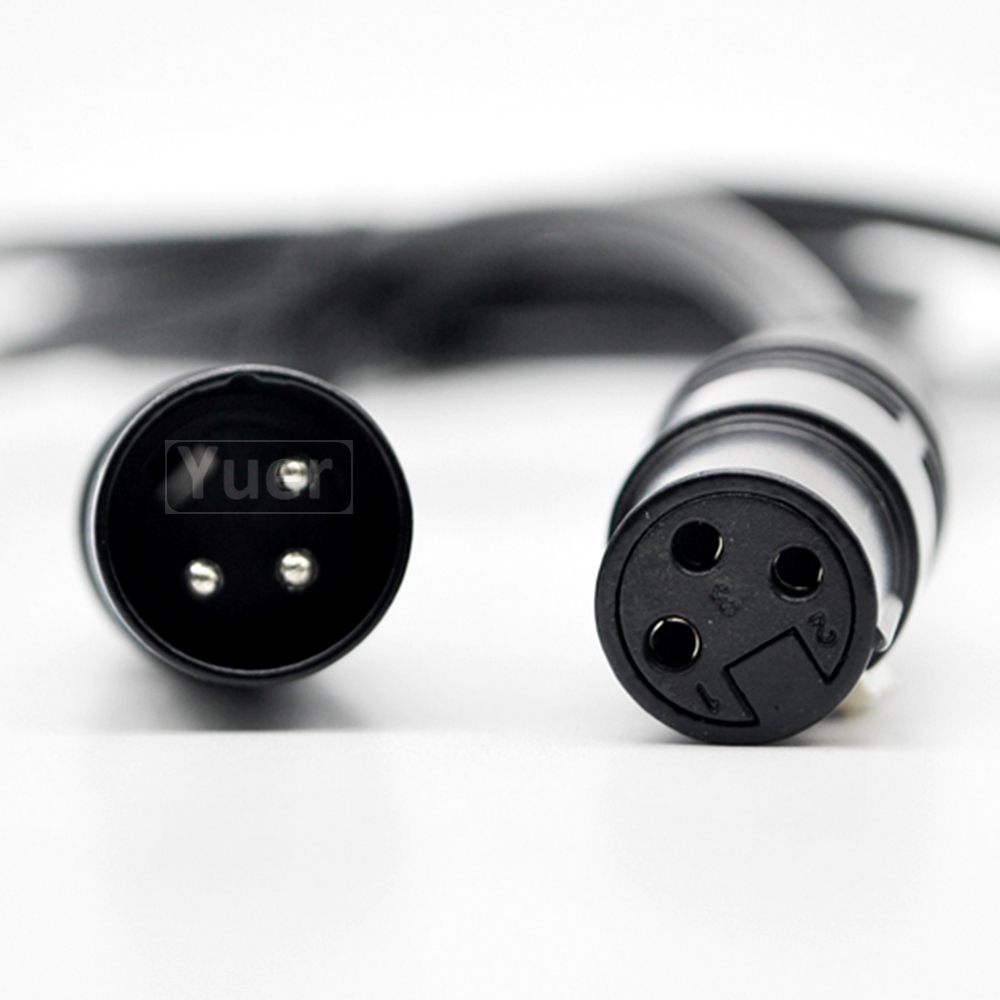 High Metal Plug 2 Meter 3-Pin DMX Signal Connection Shielded XLR Male to Female For LED Moving head Fogger Par Llight