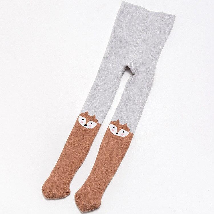 Bebê espessamento collants meninas bonito quente meia-calça infantil bebê menina outono inverno dos desenhos animados algodão calças do bebê mais veludo meias: fox / 50cm