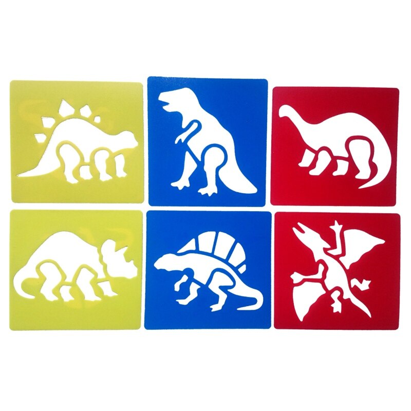 Pochoirs de peinture en plastique PP, bricolage, modèles de dessin lavables pour enfants, apprentissage de la peinture, pochoir, jouets: H17