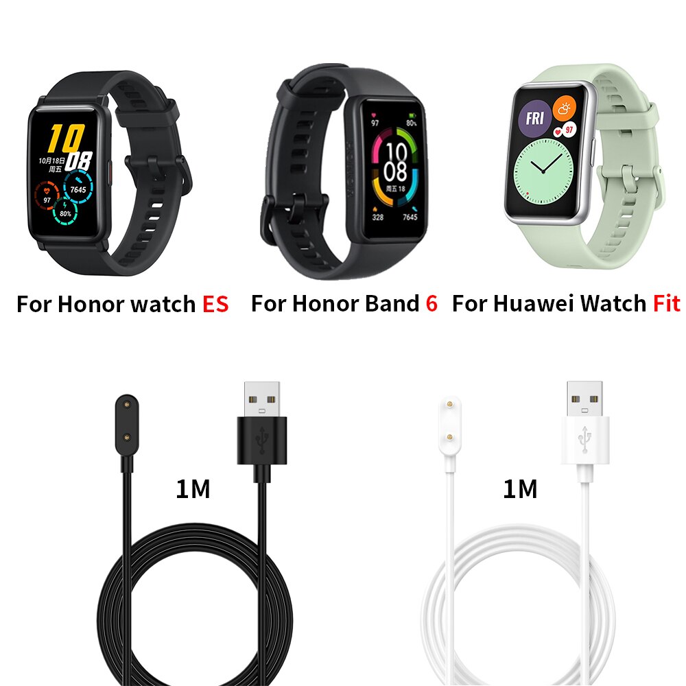 1M Usb Charger Voor Huawei Horloge Fit Snelle Oplaadkabel Draad Gegevens Cradle Dock Voor Honor Band 6/voor Honor Horloge Es Accessoires