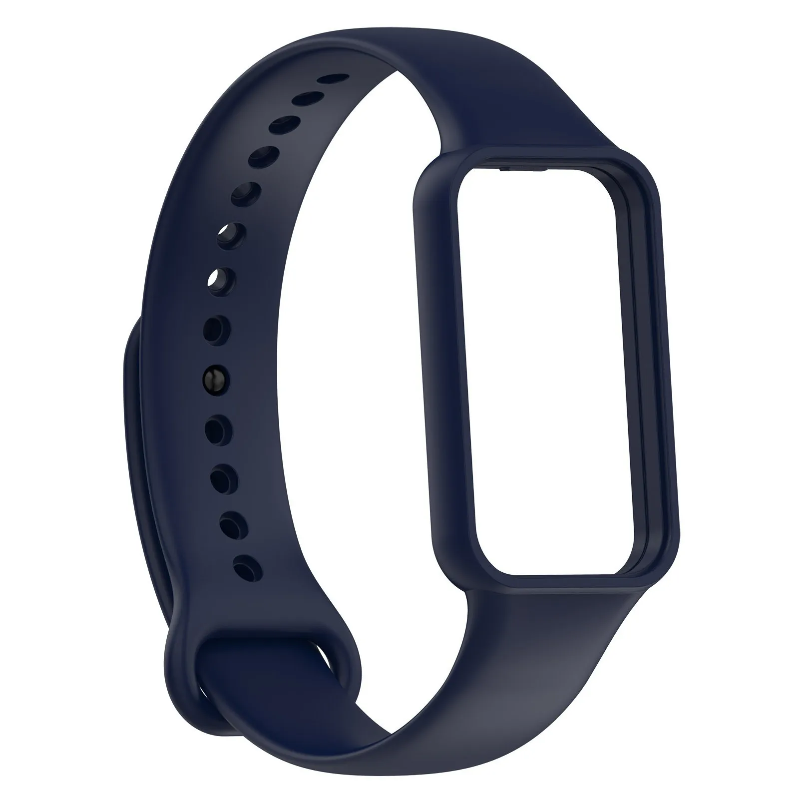 Silikon klokkerem til huami amazfit band 7 smartklokkerem armbånd soprt armbånd til amazfit band 7 remspenne: Blå hvit