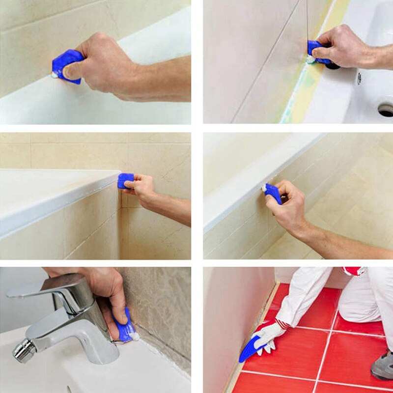 23 Pieces Caulking Tool Kit, 3 in 1 Caulking Tools Silicone Sealant Finishing Tool Grout Scraper Caulk Remover and Caulk Nozzle