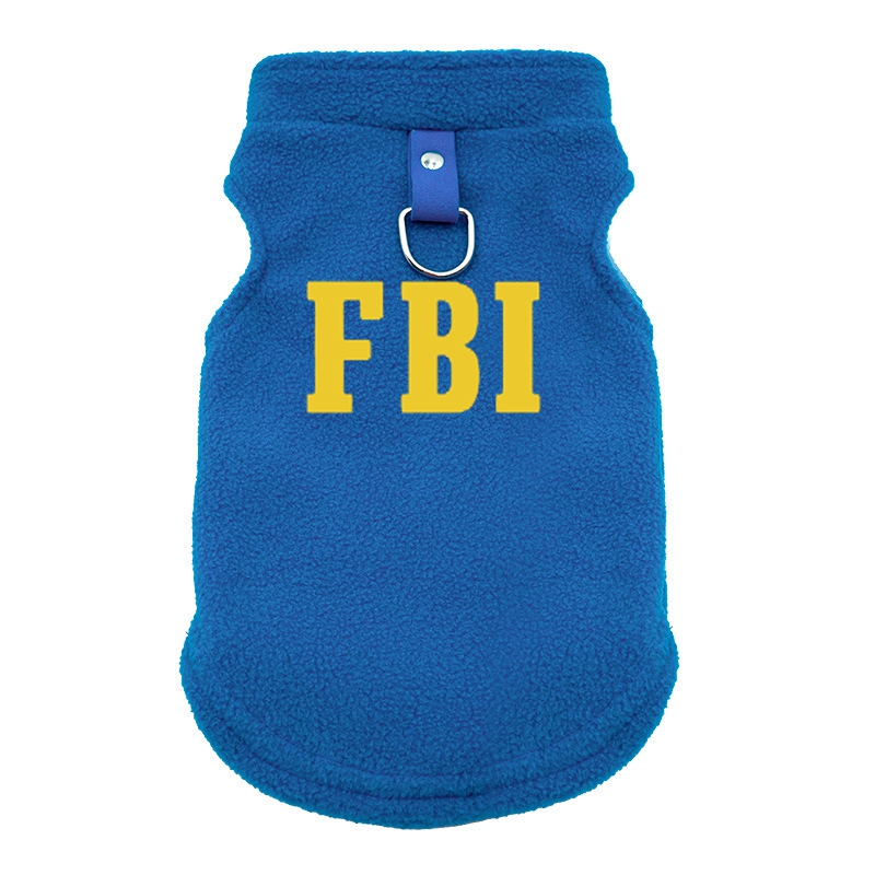 FBI Miękka kamizelka dla psa Ciepła kamizelka dla szczeniąt Płaszcz dla zwierząt Zimowa odzież Kurtka Płaszcz Małe średnie psy Strój Chihuahua S-XL