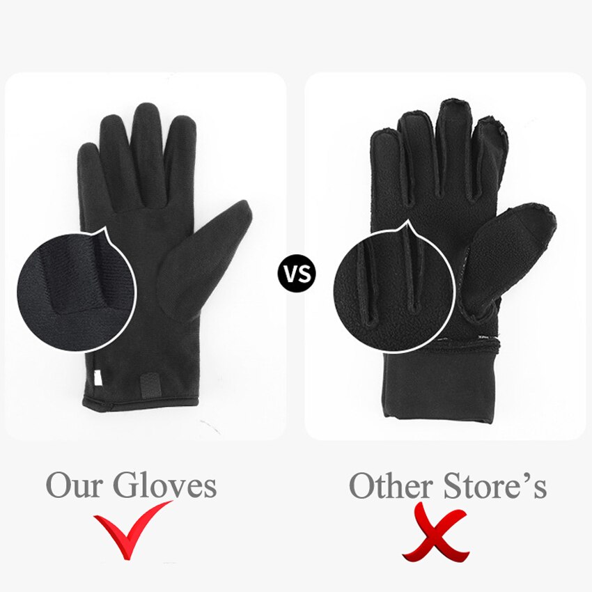 Nouveaux gants chauds pour hommes automne hiver en plein air anti-dérapant écran tactile gants d'équitation Ski fermeture éclair imperméable à l'eau poche hommes gants