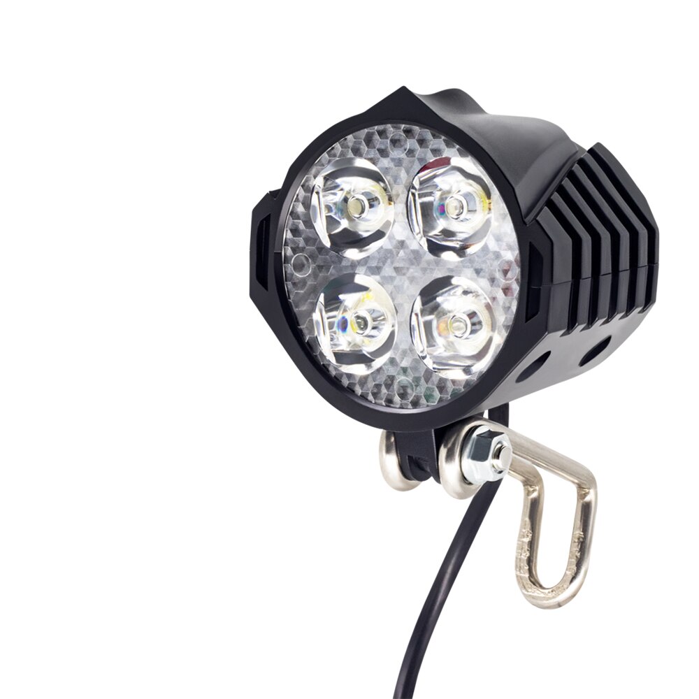 70 Lux Ebike scheinwerfer und rücklicht einstellen Elektrische fahrrad Vorderseite licht mit Horn arbeit spannung 18V 24V 36V 48V e Fahrrad licht: nur Scheinwerfer