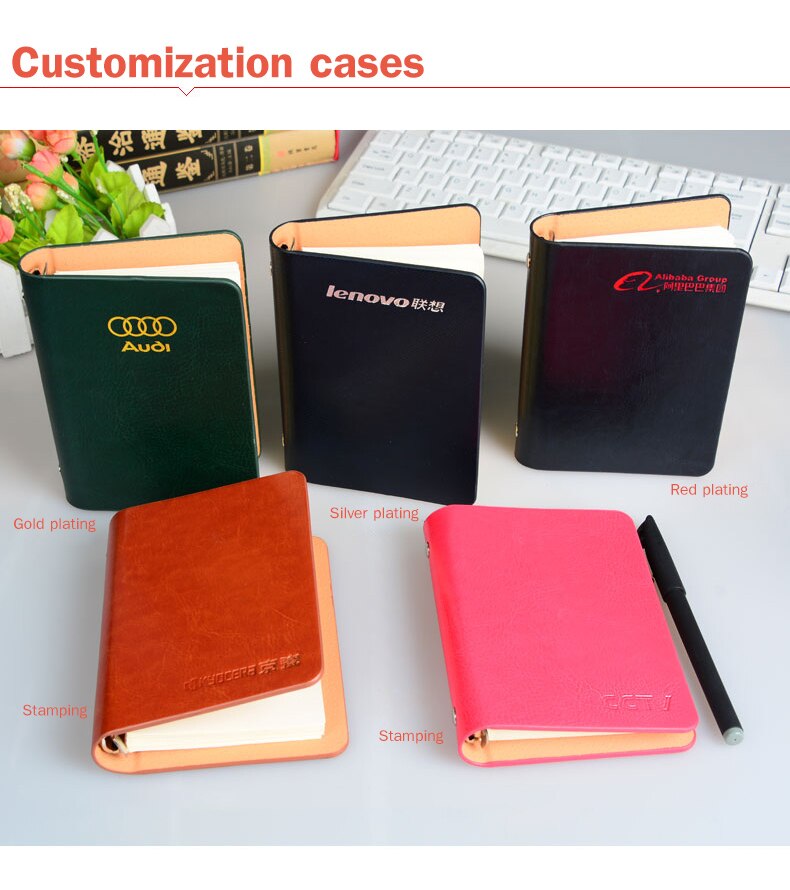 Hard Back Mini Refillable Leather Travelers Planner Small Journal Pocket Notebook Notepad