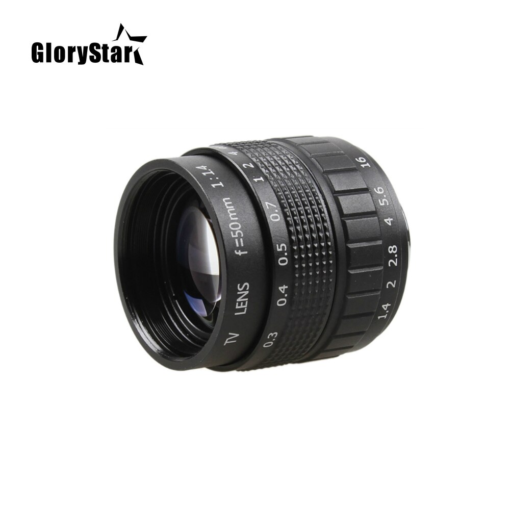 GloryStar 50mm F1.4 CCTV TV Movie lens+C Mount+Macro ring For Samsung NX Camera NX1000 NX210 NX20 NX200 NX11 NX100 / NX5 / NX10