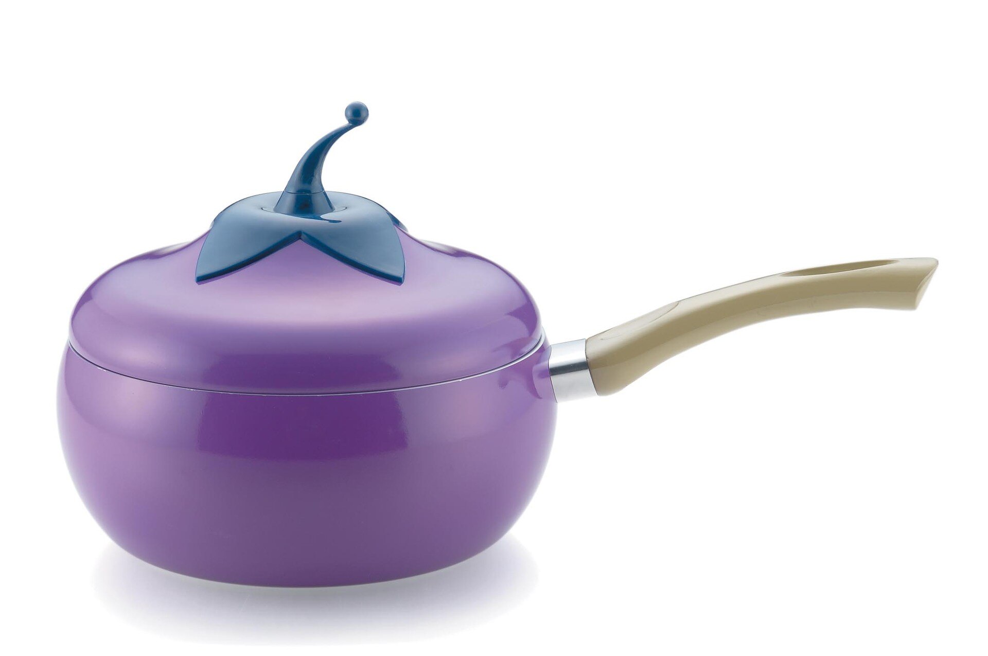 Marmite à soupe créative en alliage d'aluminium, cuisinière à gaz à Induction universelle en aluminium, Double oreilles, poêle à frire Wok: Eggplant milk pot