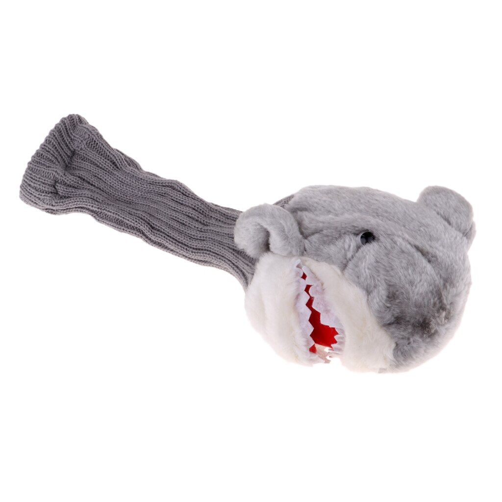 Lightweight Sports Golf Club Wood Driver Cover Headcover - Gray Shark Shape