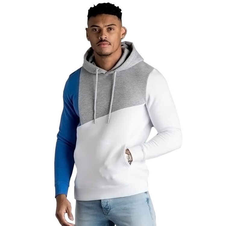 Primavera e autunno nuovi maglioni da uomo Pullover cuciture contrasto colore Casual Stretch sport maglione con cappuccio felpa da uomo: L / C2