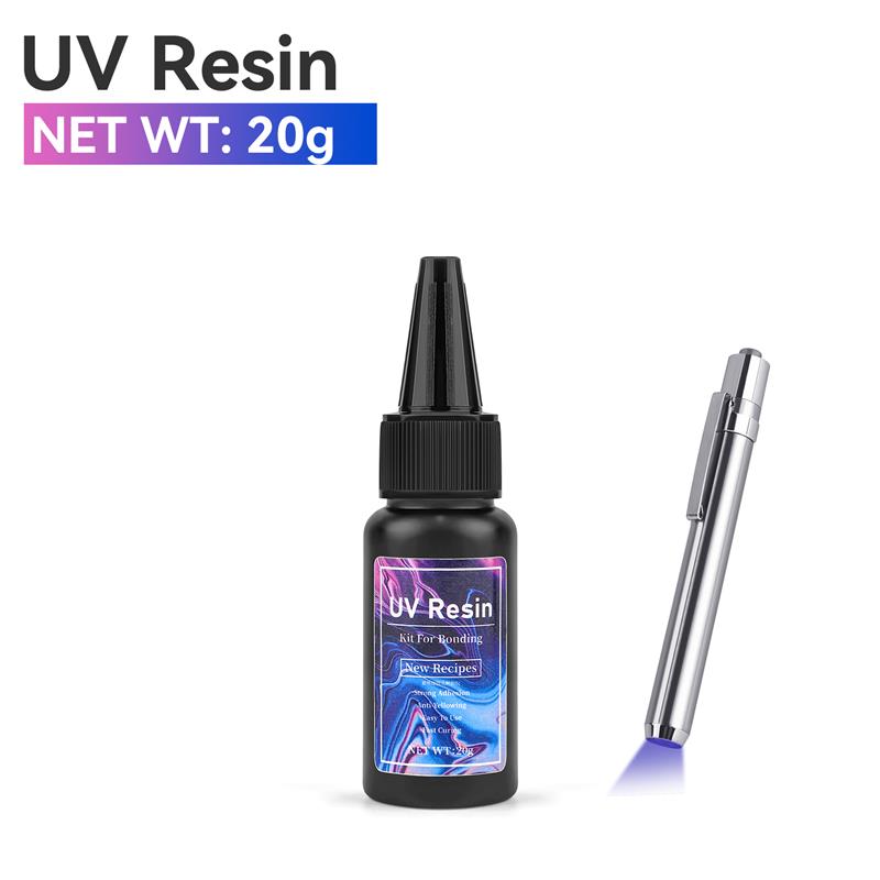 20g/30g/50g UV Epoxyhars Lijm DIY Sieraden Maken Hoge Transparantie Sneldrogend Hoge hardheid Lijm UV Lamp DIY Craft Decor: Bruin